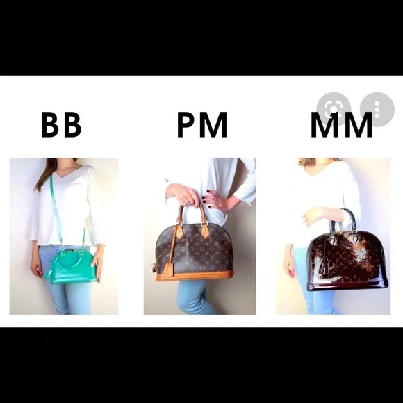 Red Vernis Louis Vuitton Alma PM - Picture 8 of 11